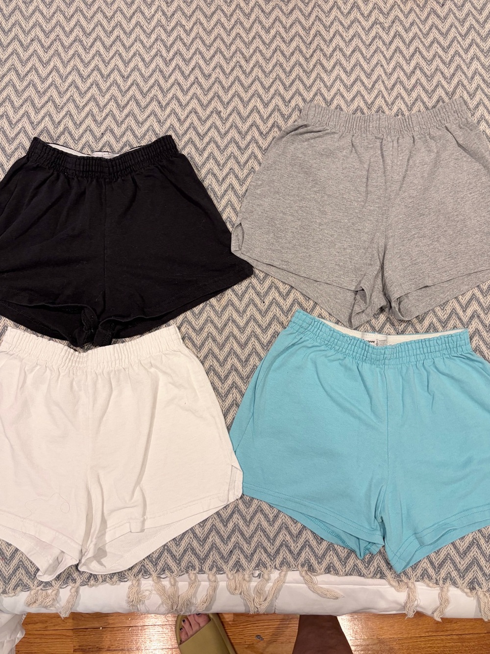 Soffe Shorts Bundle XS Black Gray White Blue Athletic Lounge Shorts Set of 4